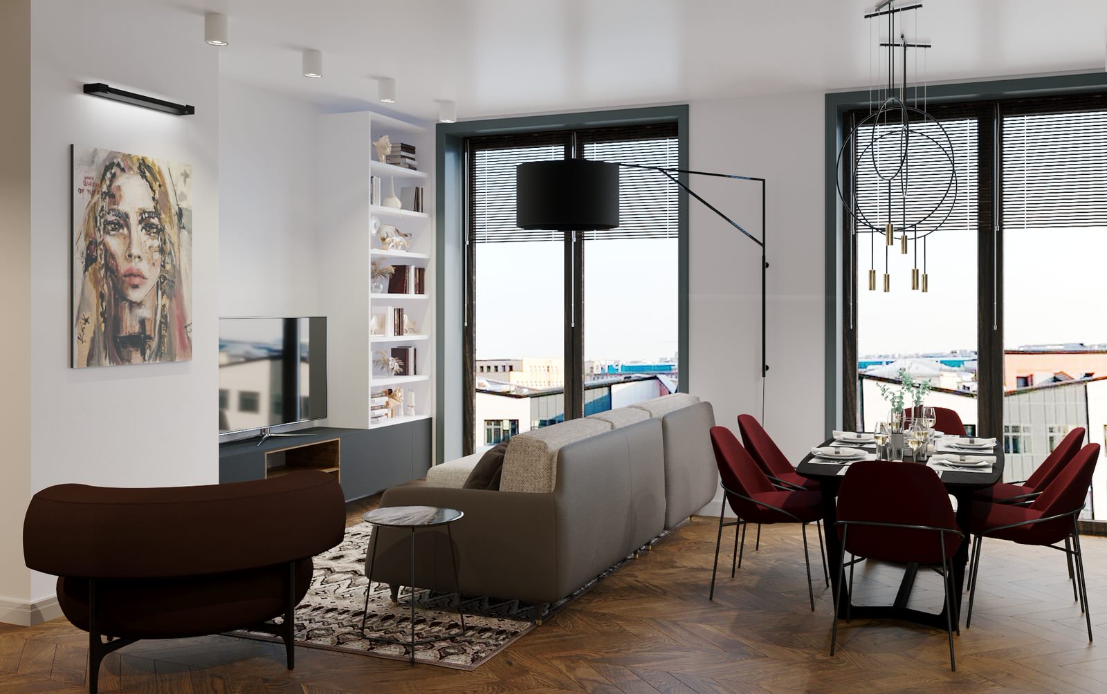 Столовая и гостиная