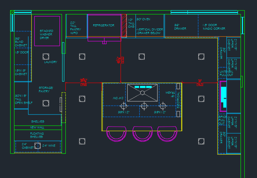 Kitchen Island Orientation