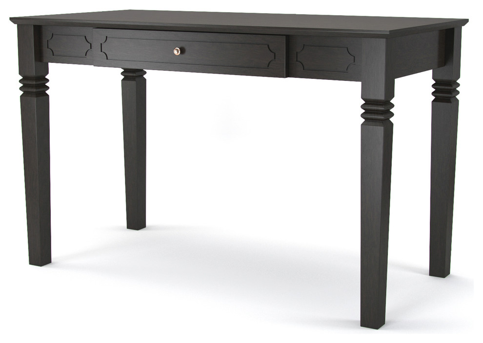 Gibson Living Langley Wood Writing Desk Black Transitional