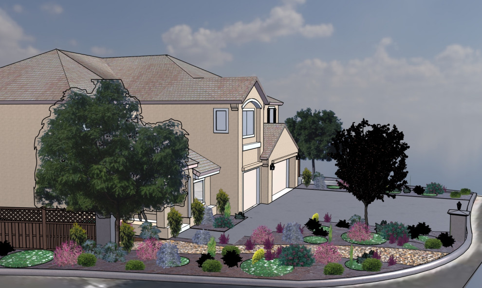 Alternate Front Yard Design for a Silicon Valley Residence