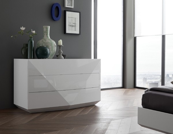 Rossetto Furniture - Sapphire White Dresser - T350400000017
