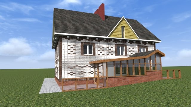 Кирпичный индивидуальный жилой дом [000.14]