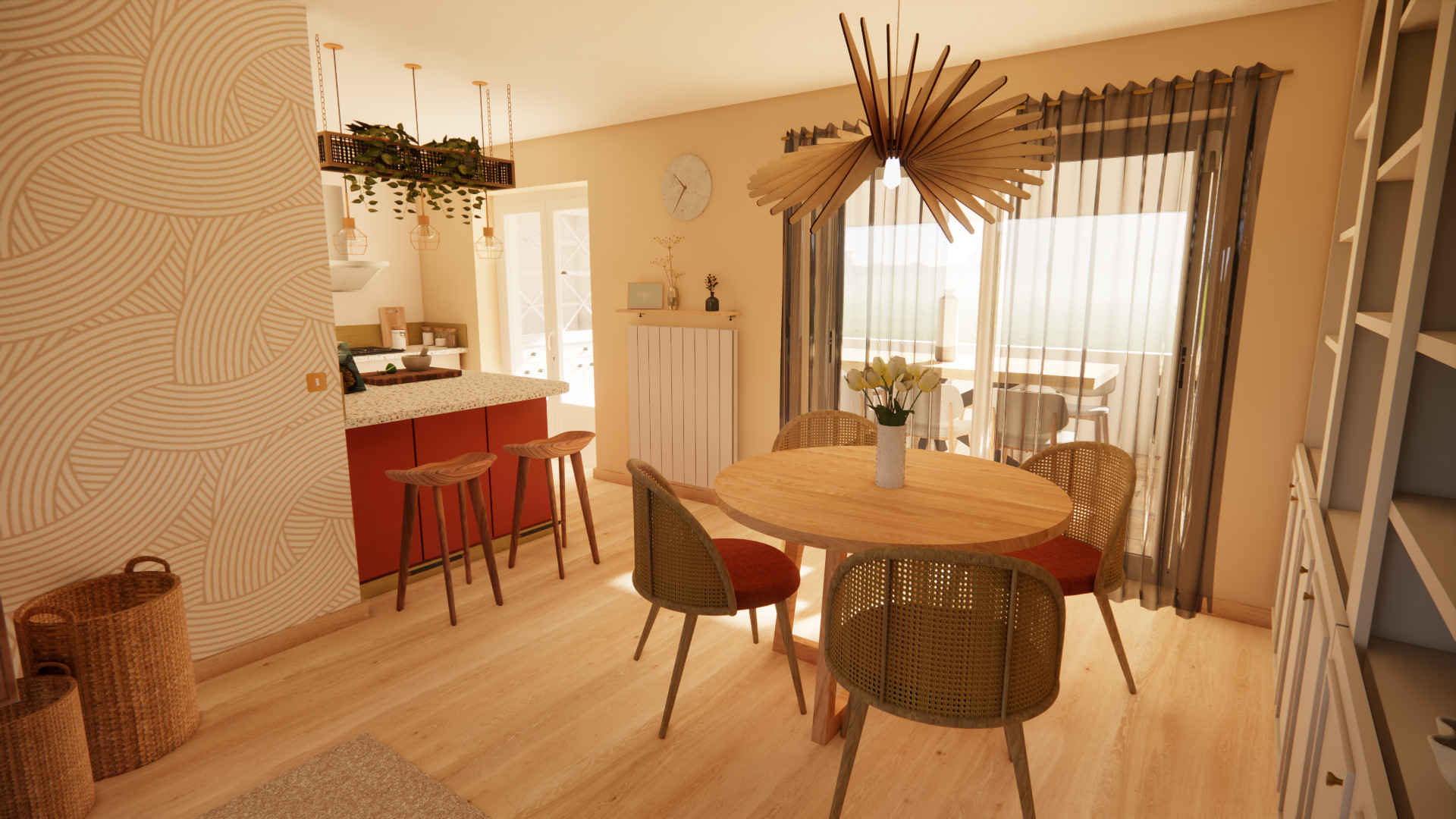 PROJET 3D - Aménagement d'un salon - salle à manger