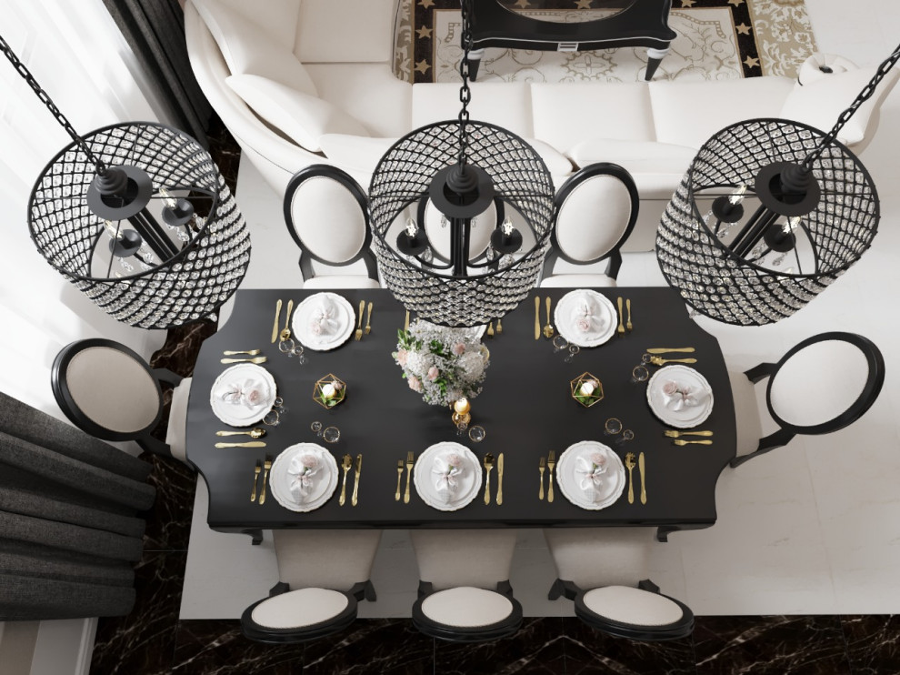 Загородный дом (кухня,гостиная) в стиле арт деко