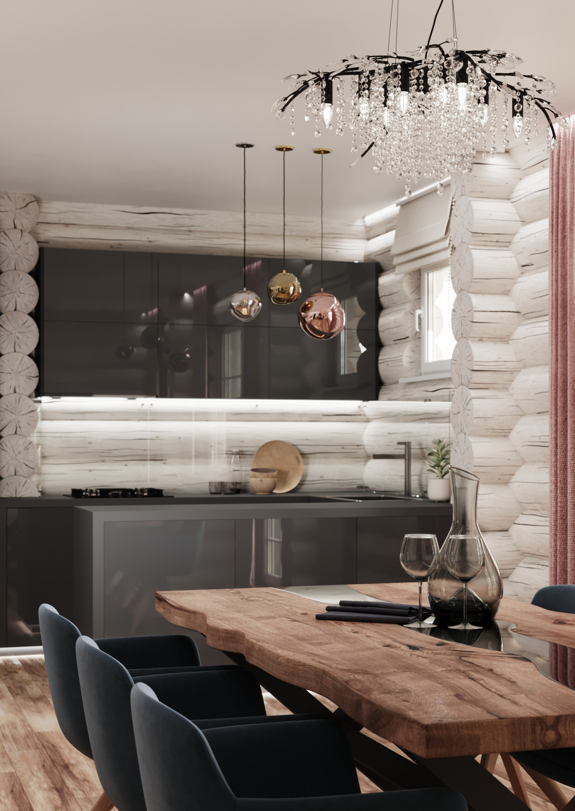 Бревенчатый дом в Подмосковье