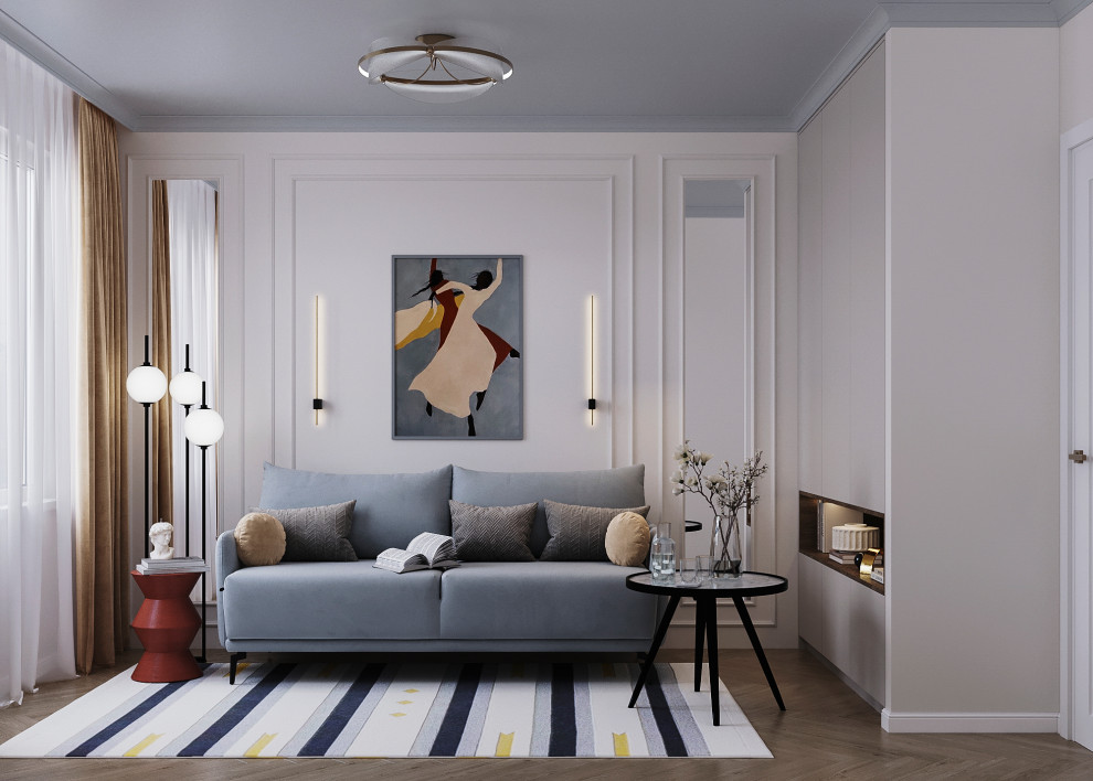 Яркие акценты в современной классике 73м2