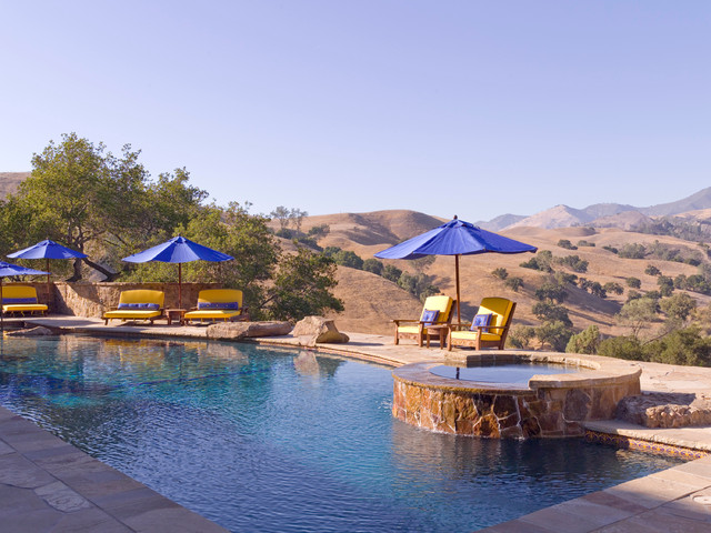 Santa Ynez Ranch middelhavsstil-pool