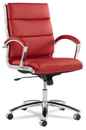 Camel Soft Leather Alera Neratoli Low-Back Slim Profile Chair Chrome Frame 