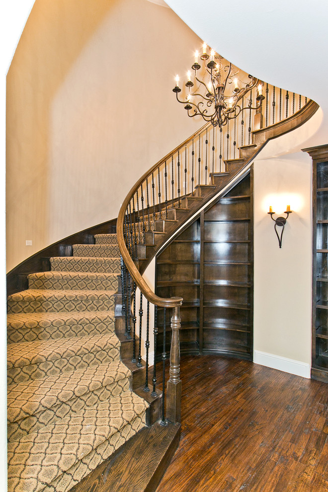 Transitional staircase in Dallas.