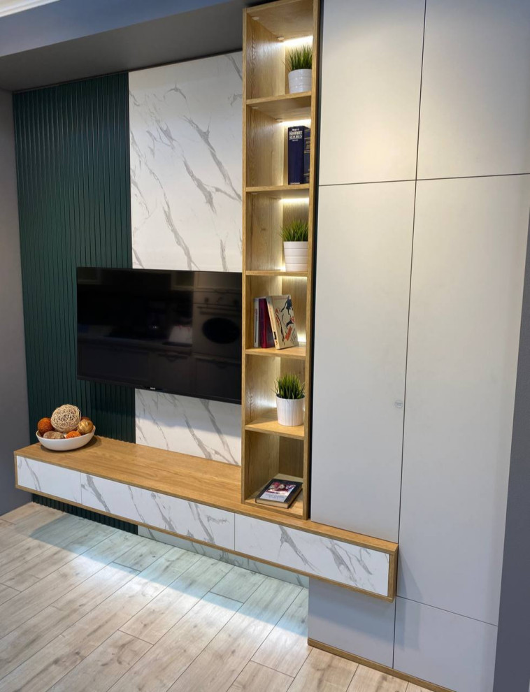 ТВ-зона для гостиной в современном стиле