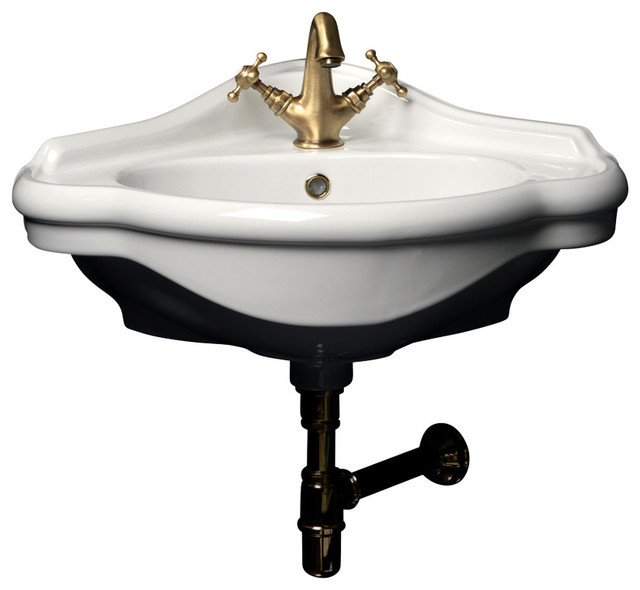 Ws Bath Collections Contea Wall Mounted Bathroom Corner Sink 23 2 X18 1