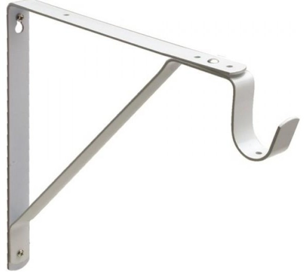 Nuk3y Heavy Duty Fixed Shelf & Rod Support Bracket Traditional