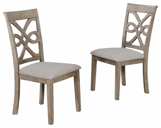 Upholstered Dining Chair in Gray - Set of 2