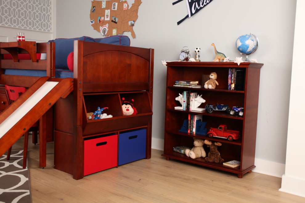 Exemple d'une petite chambre d'enfant de 4 à 10 ans moderne.