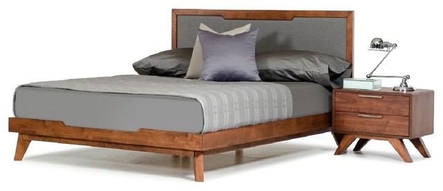 Nova Domus Soria Gray And Walnut Bed Midcentury Platform Beds By Vig Furniture Inc