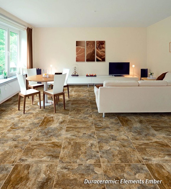 End Of The Roll Tile Flooring Modern Family Room Vancouver by