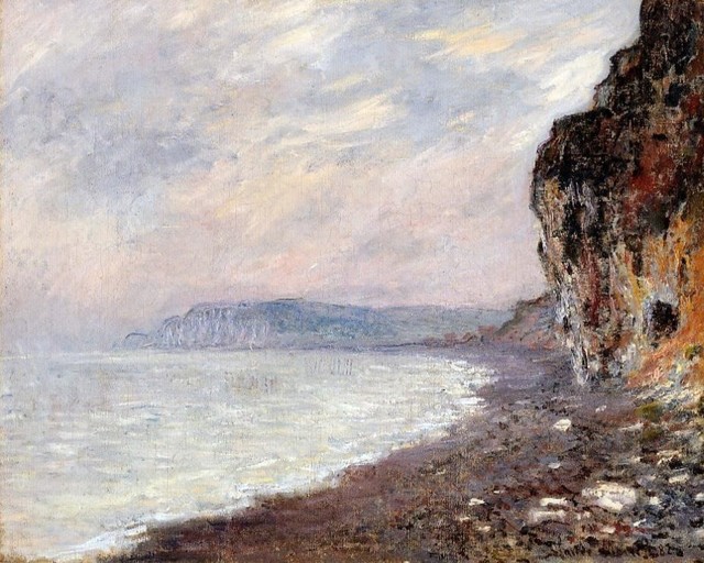 Monet Cliffs at Pourville in the Fog Print