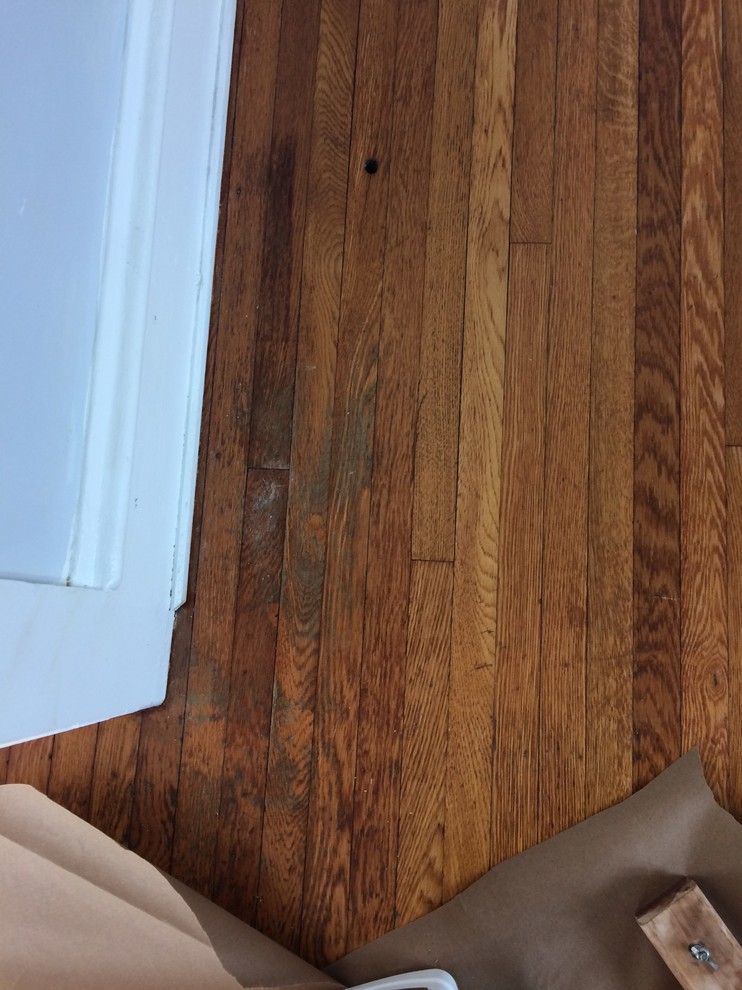 Hardwood floors have scratches/scuffs/discolor after sanding/staining?