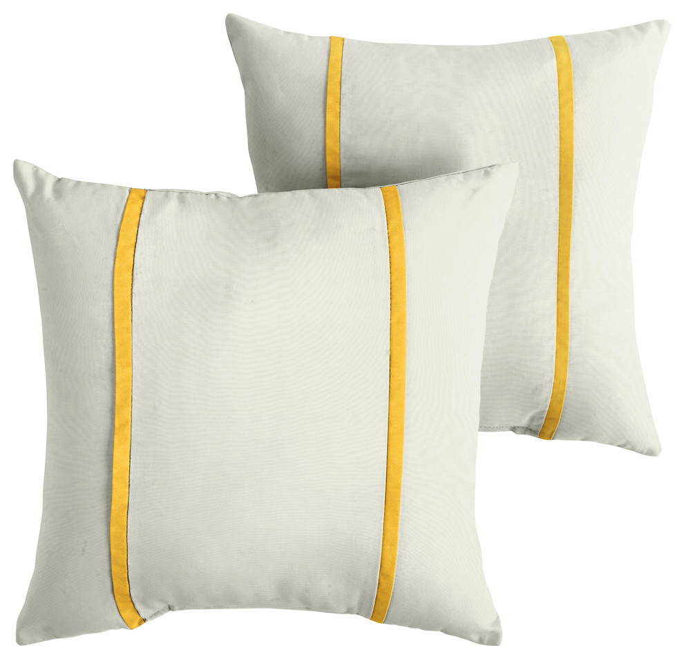 Sorra HomeSunbrella Indoor/Outdoor Fielding Ivory With Sunflower Yello