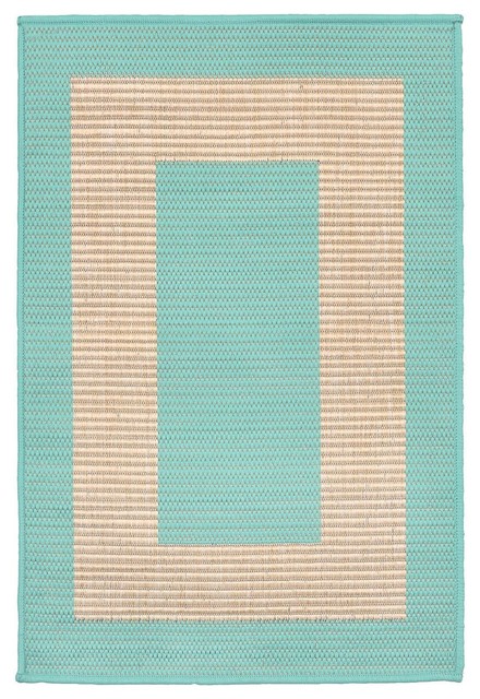 Trans Ocean Terrace Border 1786 93 Outdoor Rug Turquoise Trans Ocean Terrace Border 1786 93 Outdoor Rug Turquoise Contemporary Rugs By Arearugs