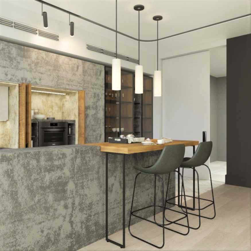 Проект гостинной  загородного дома