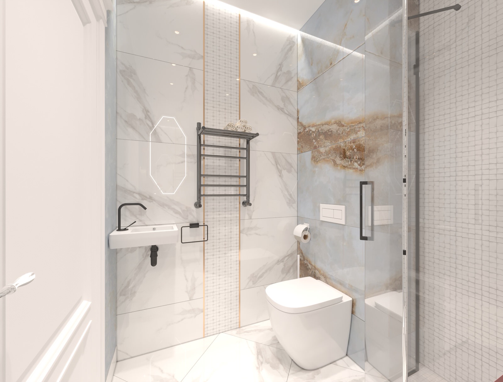 Дизайн-проект  интерьера трехкомнатной квартиры в стиле НЕОклассика