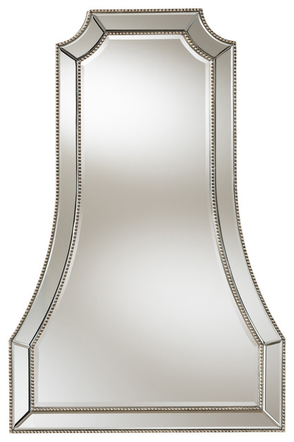 Aramis Antique Silver Accent Wall Mirror Traditional Antique Silver Accent Wall Mirror