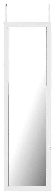 15x51" Over the Door Full Length Mirror For Entryway Bathroom Bedroom, White