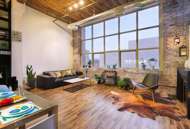 Living room industriell-vardagsrum