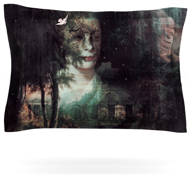 Suzanne Carter "Lady Grace" Dark Pillow Sham, Woven, 30"x20"