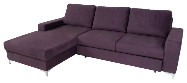 Lens Corner Sectional Sofa Bed Contemporary Sleeper Sofas By Lens Corner Sectional Sofa Bed Purple Left