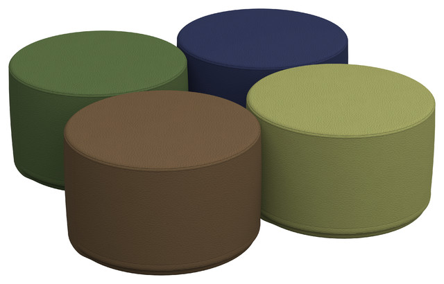 ECR4Kids Softzone Pie Ottoman Orange Furniture for Kids Junior 12 H