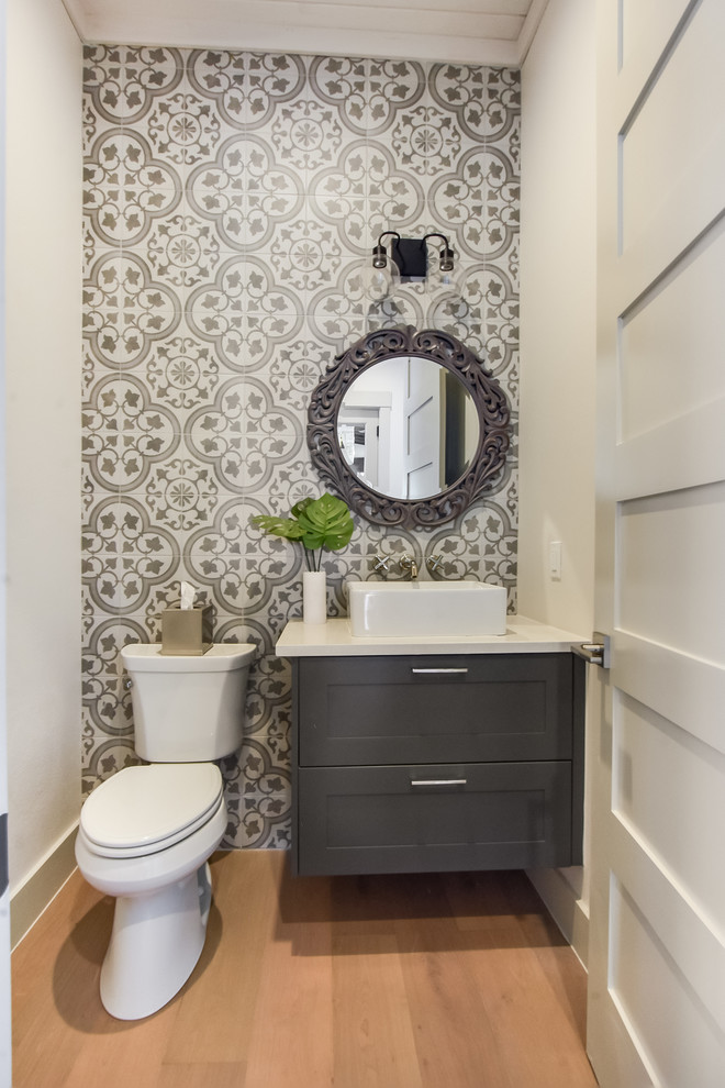 Design ideas for a country powder room in Austin.