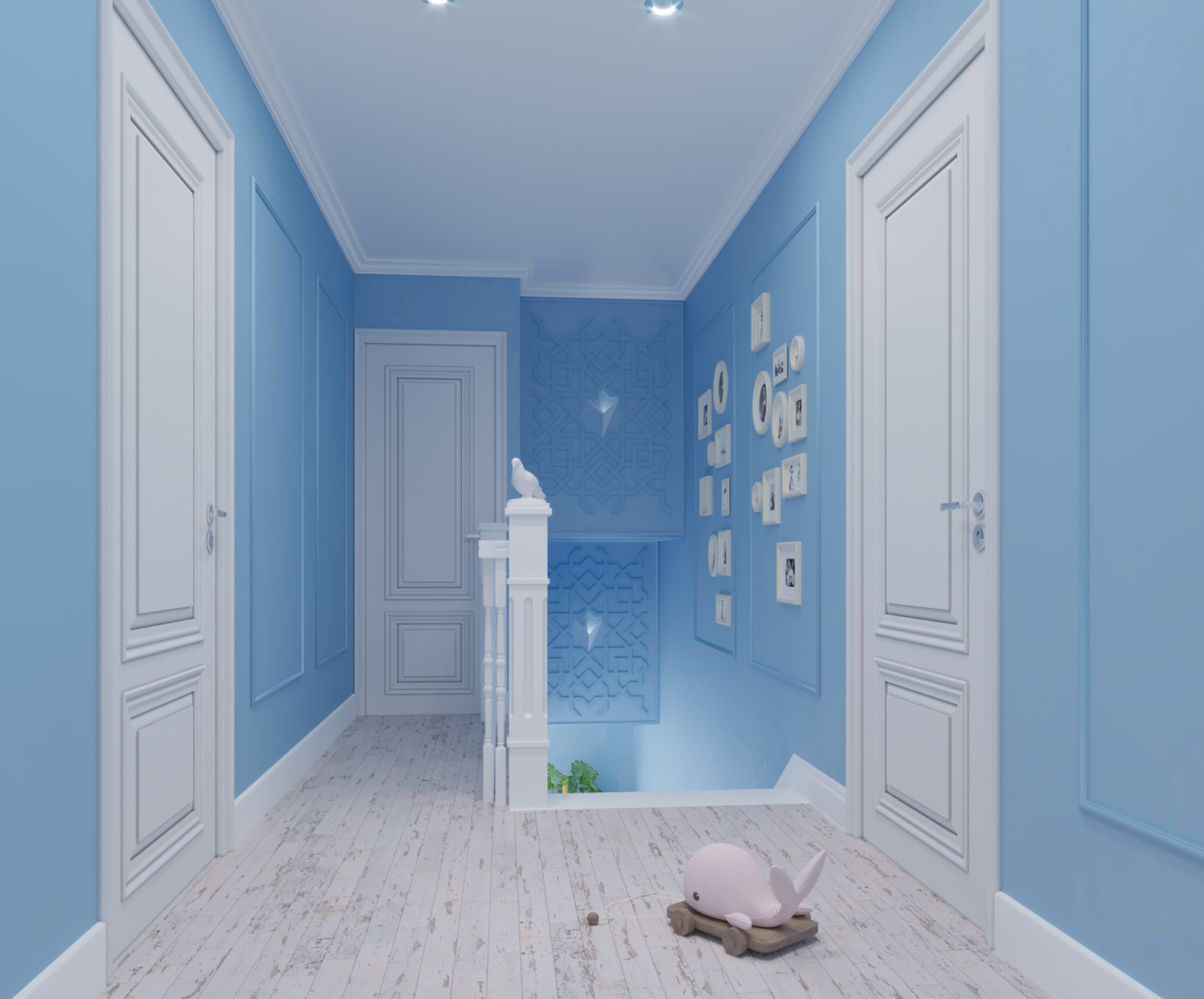 дизайн-проект 2-го этажа дома во Франции