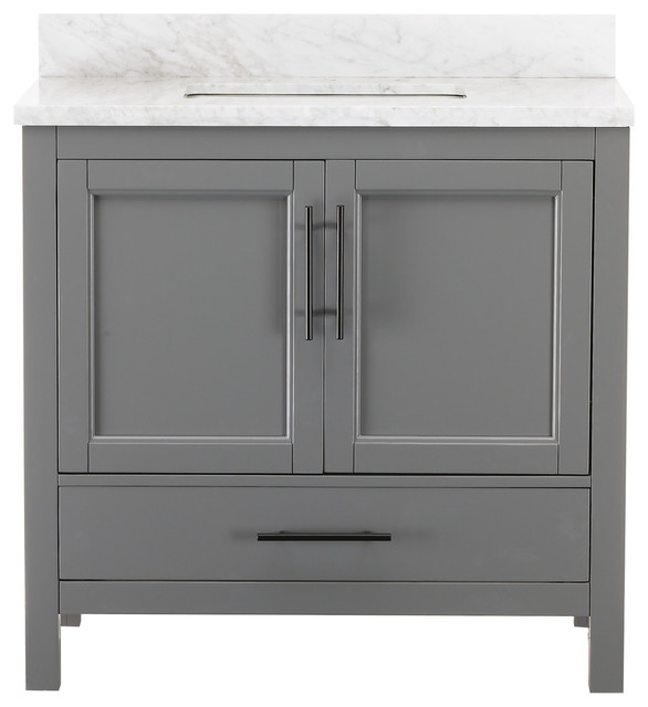 Kendall Gray Bathroom Vanity Contemporary Bathroom Vanities And