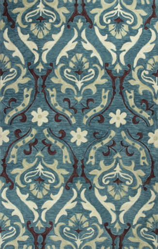 Anise, Teal Damask