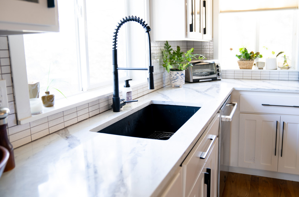 Transitional kitchen photo in Denver