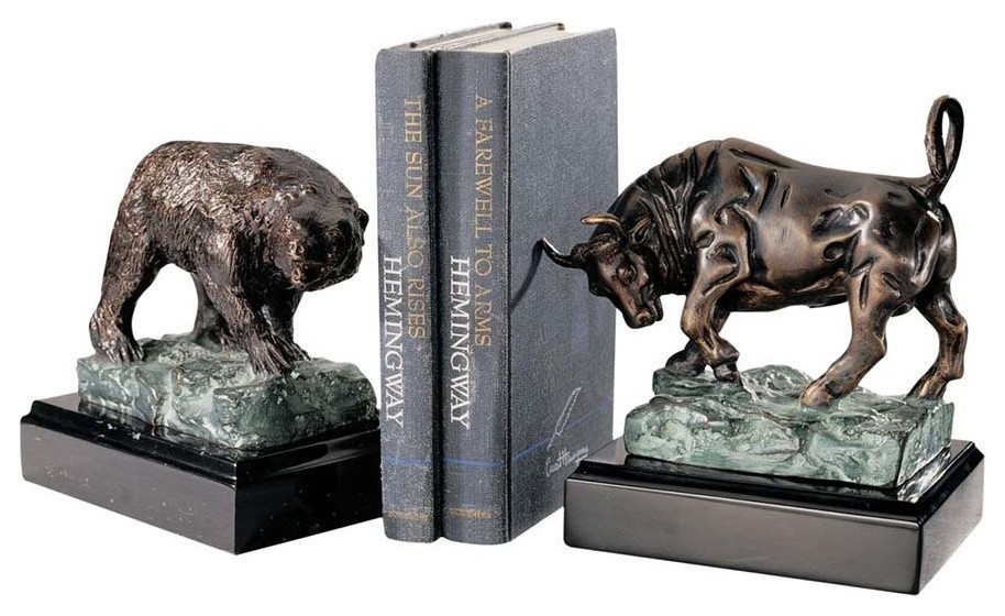 The Bull and Bear of Wall Street Bookends