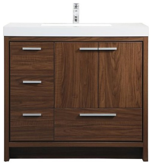 Elegant Decor Wyatt 36" Aluminum Alloy and MDF Single Bathroom Vanity