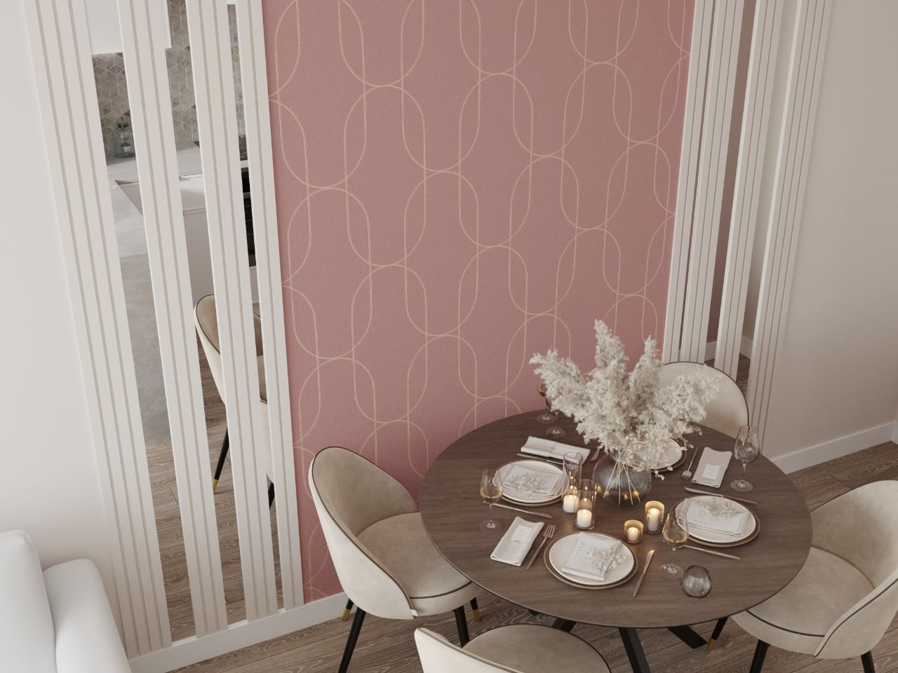 Кухня-гостиная в стиле контемпорари