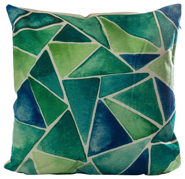 Collage Pillow, Green Combination, 18"x18"