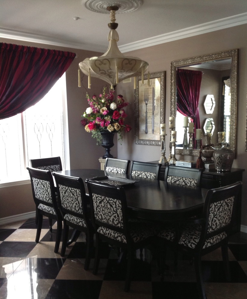Photo of a traditional dining room in Orange County.
