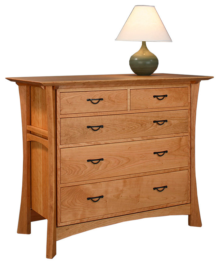 Waterfall 5 Drawer Low Chest