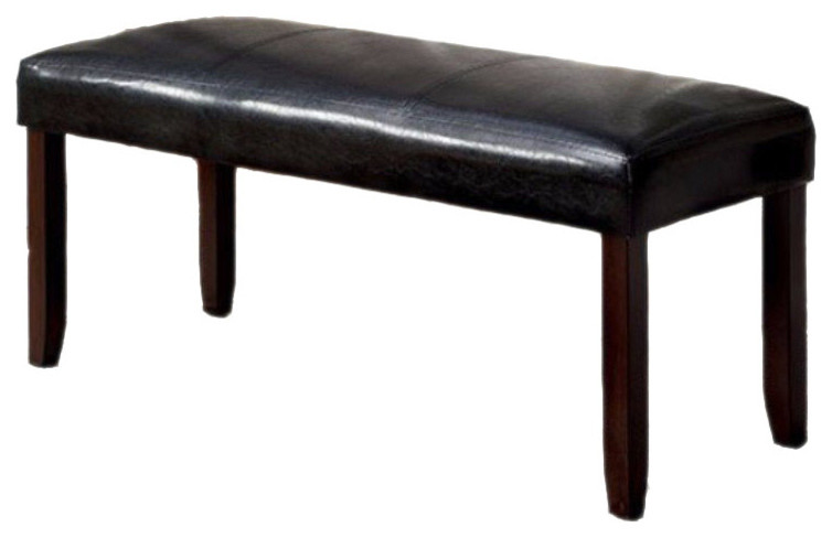 Brent Bm122921 Transitional Bench Espresso And Dark Cherry