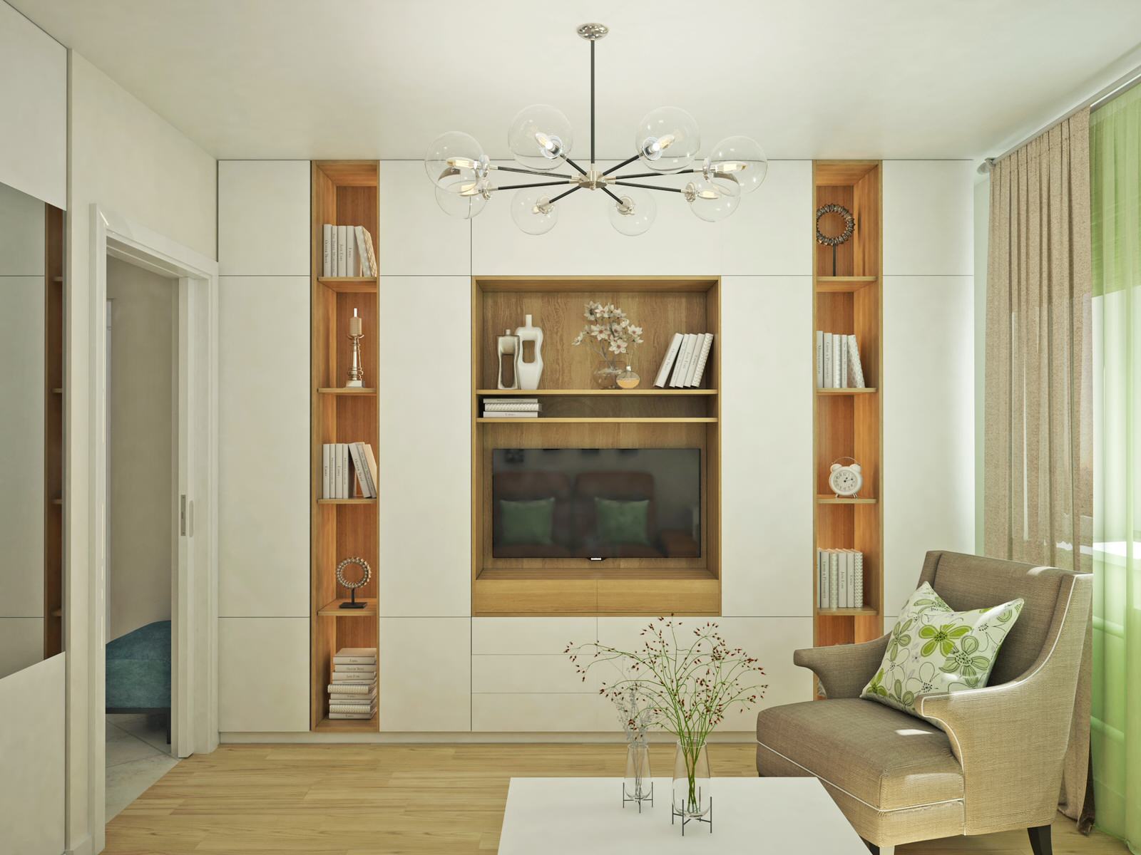 Солнечное утро в трёшке на Северо-Западе Москвы.