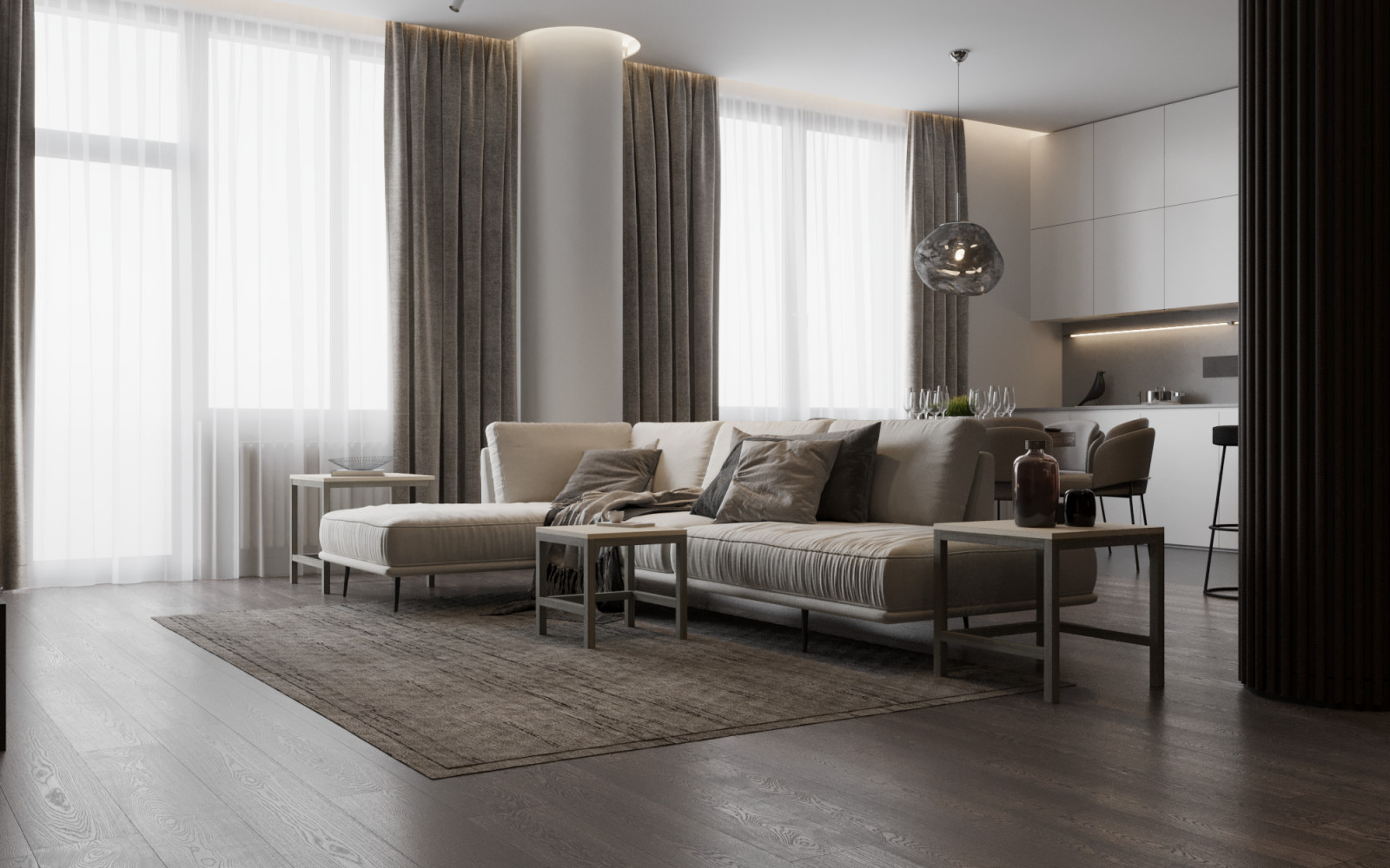 Журнальный столик "КАСКАД" 3в1 / цвет светлый