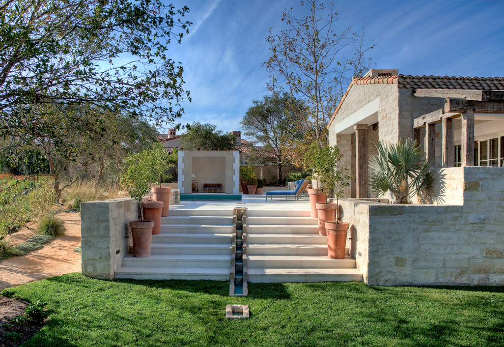 Photo of a mediterranean staircase in Orange County.