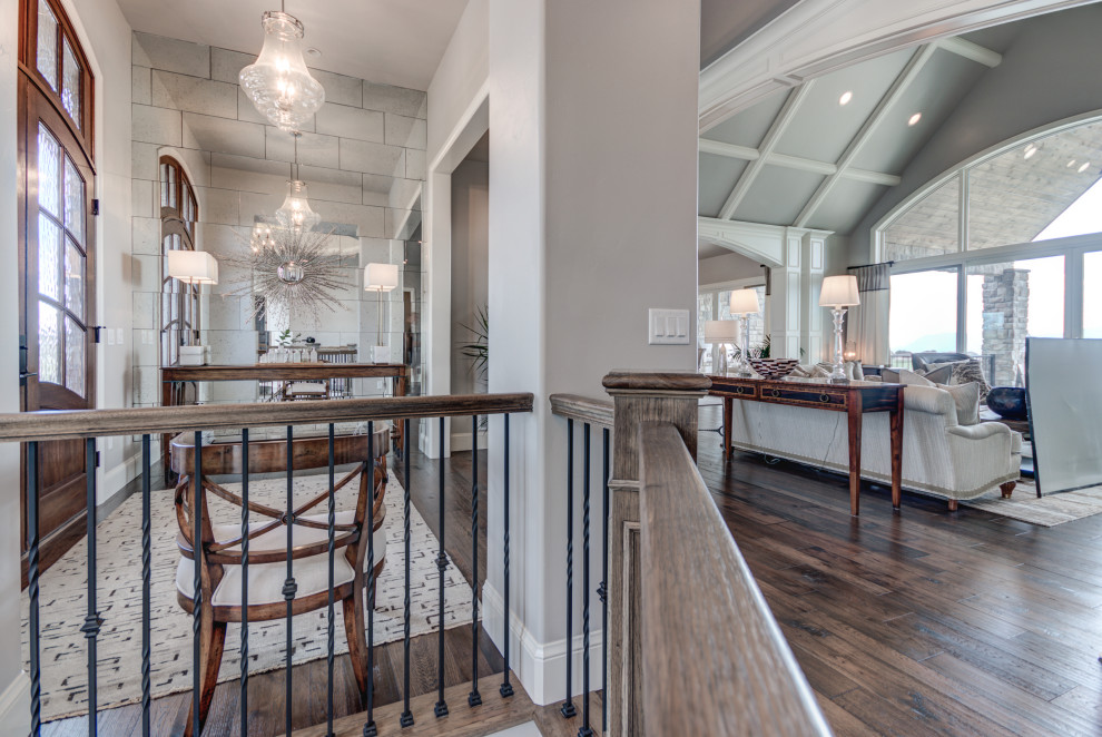 Transitional home design photo in Denver