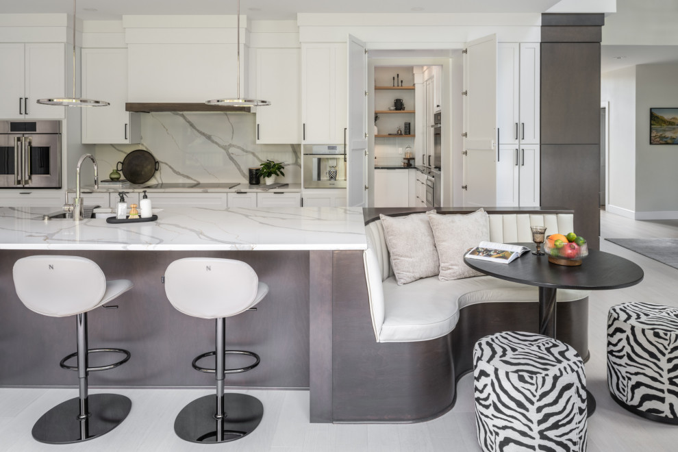 Warm Modern Kitchen Designed for Hosting - Modern - Kitchen ...