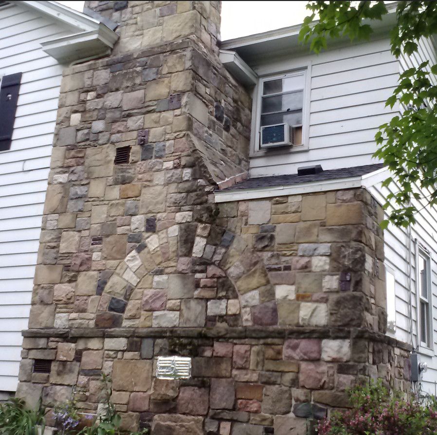 1800's Stone Chimney Repair & Copper Flashing